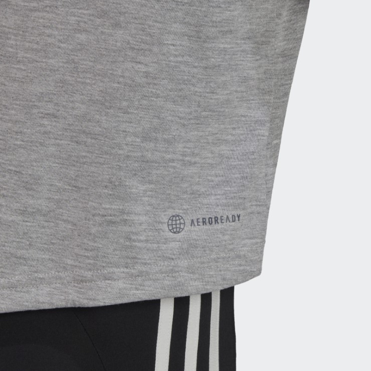 Camiseta Gris Medio Aeroready Diseñada Para Moverse Con Estampado De Tigre Adidas