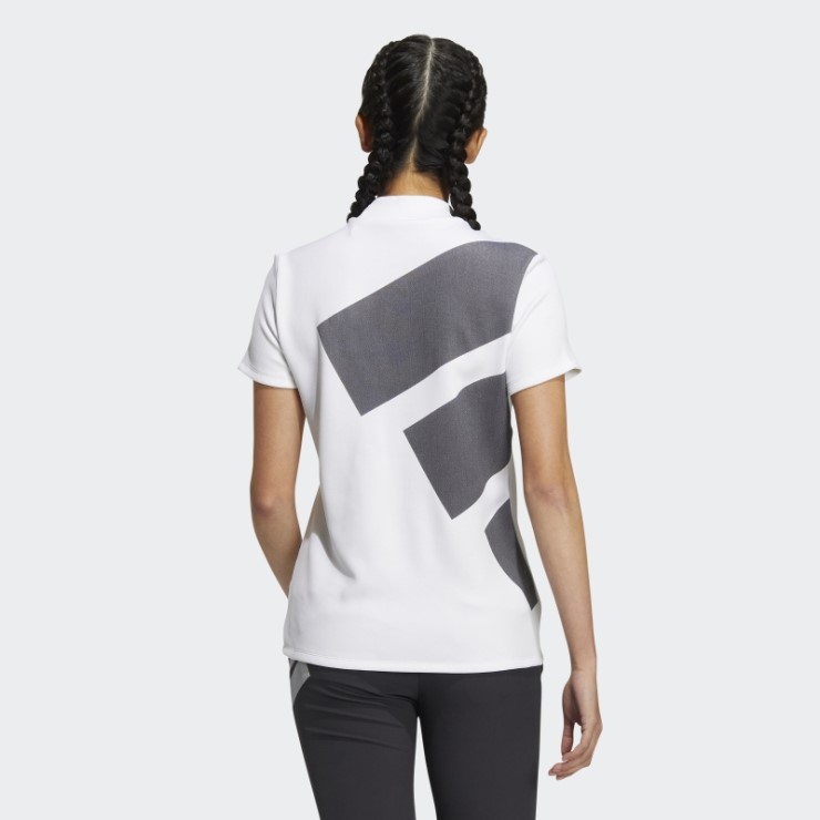 Adidas Camiseta Blanca Aeroready Con Cuello Alto Y 3 Barras