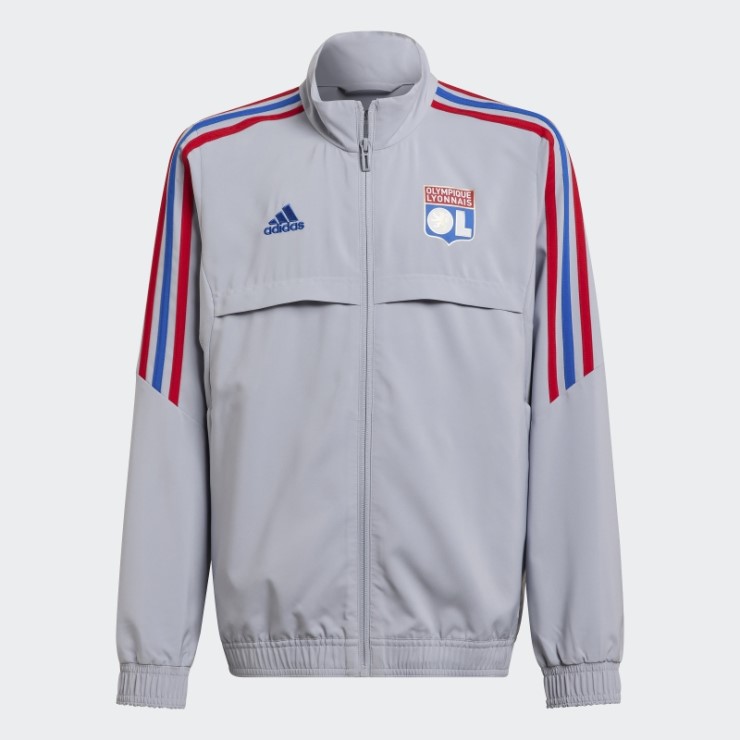 Sudadera Entrenamiento Presentacion Tiro 21 Plata Del Olympique Lyonnais Adidas