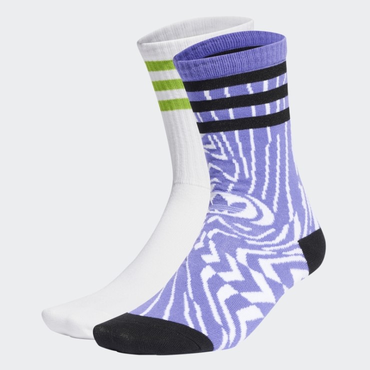 Blanco Caliente Adidas Rekive Mid Crew Calcetines 2 Pares