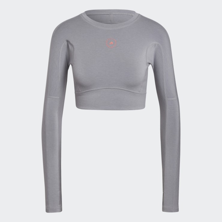 Adidas By Stella Mccartney Truestrength Cropped Manga Larga Hot Light Onix