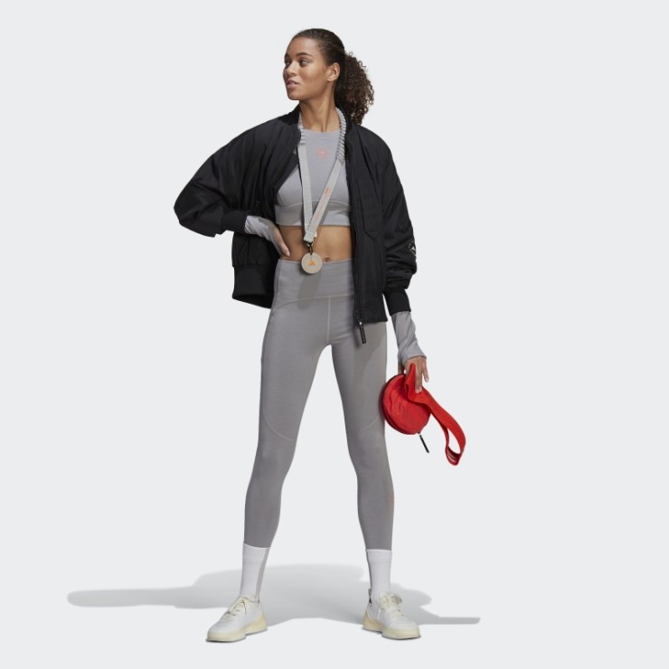 Adidas By Stella Mccartney Truestrength Cropped Manga Larga Hot Light Onix