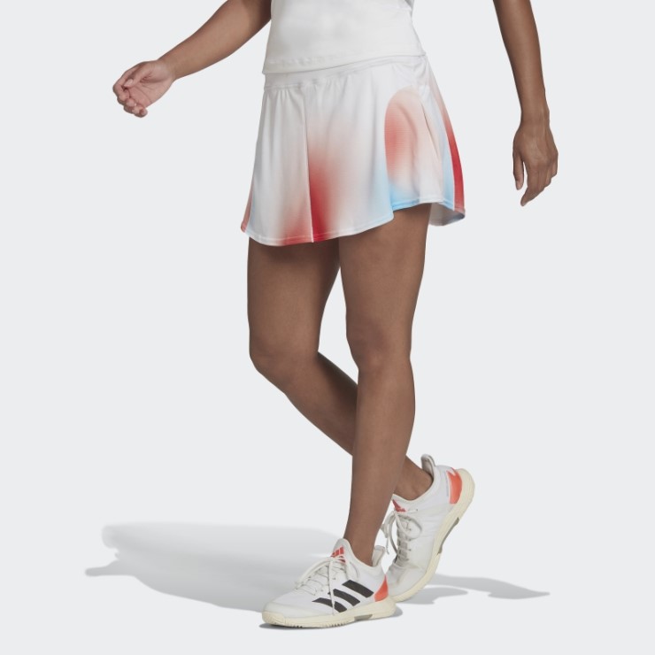 Falda Melbourne Tennis Estampada Adidas Blanca