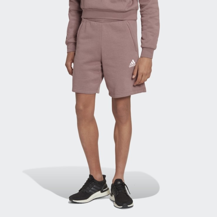 Pantalón Corto De Deporte Con Logo Reciclado De Polar Morado Adidas Adidas