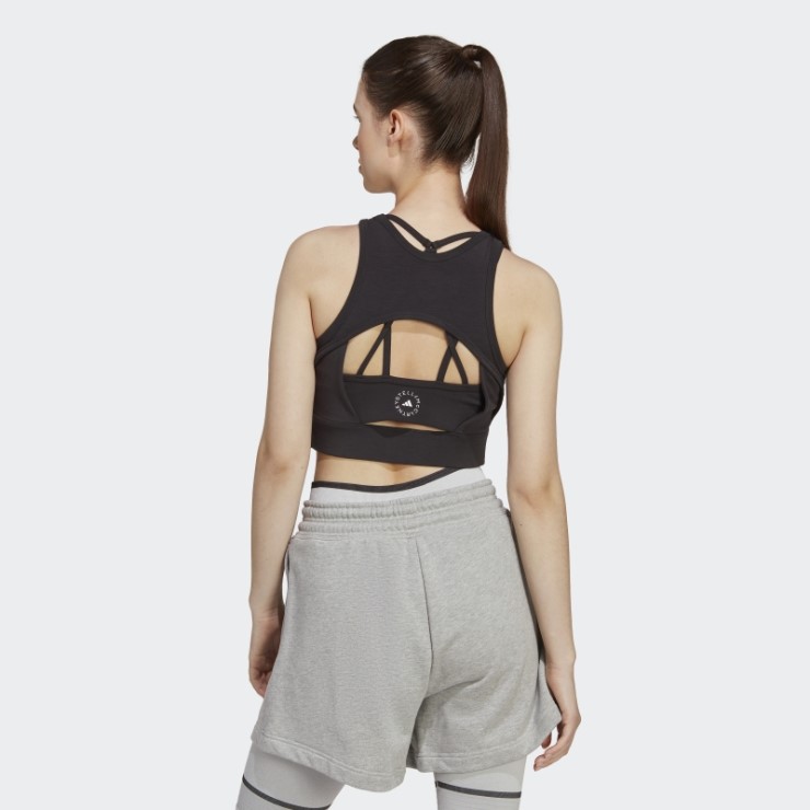 Negro Adidas Por Stella Mccartney Truestrength Yoga Crop Top Moda