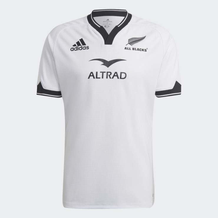 Camiseta Réplica Adidas Blanca All Blacks Rugby Segunda Equipación