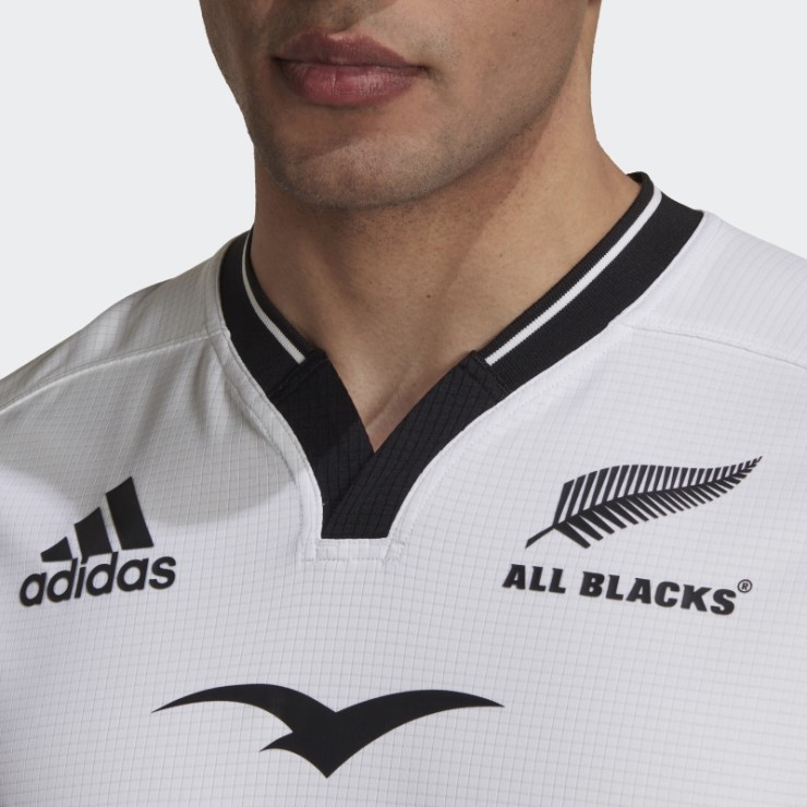 Camiseta Réplica Adidas Blanca All Blacks Rugby Segunda Equipación