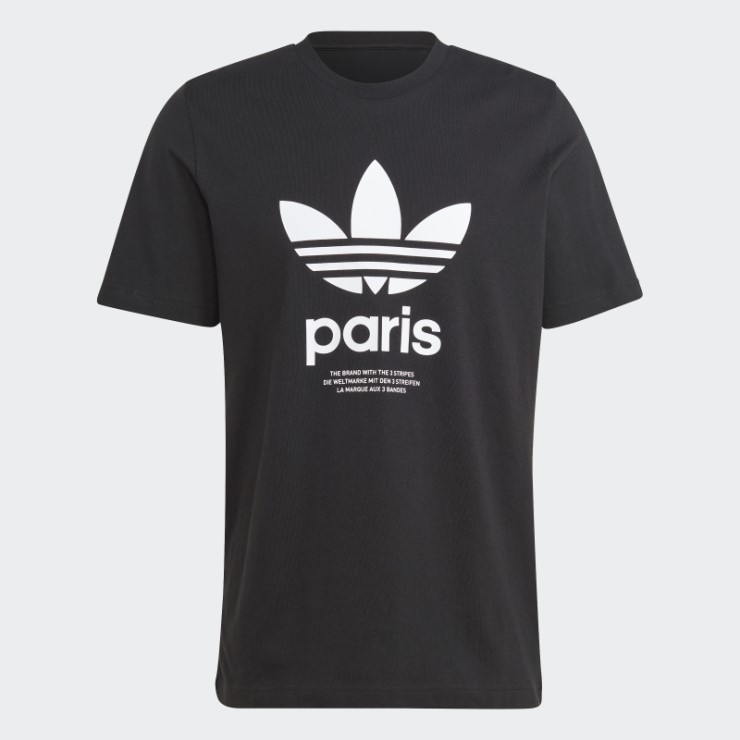 Camiseta Adidas Icone Paris City Originals Negra