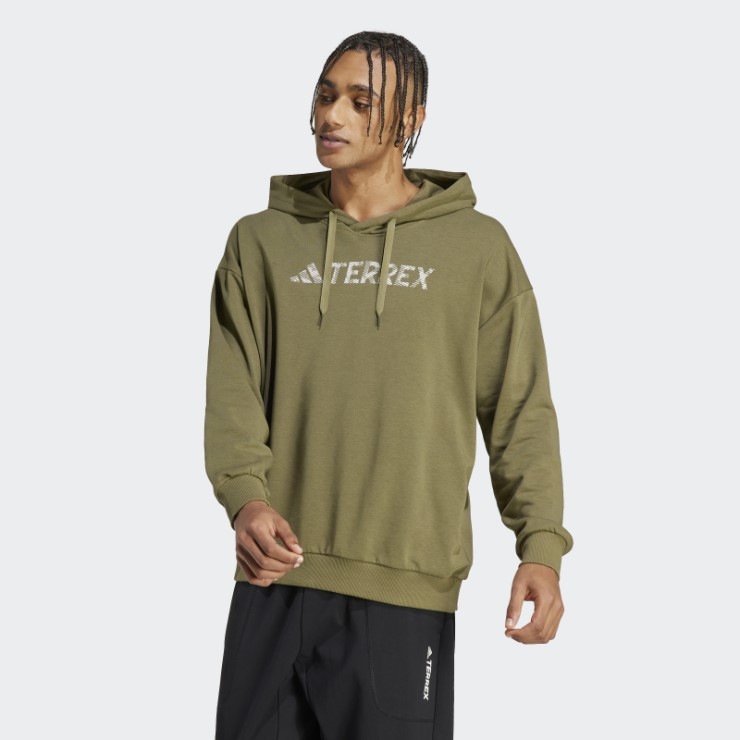 Sudadera Con Capucha Y Logo Grande Terrex (género Neutral) Adidas Verde Oliva