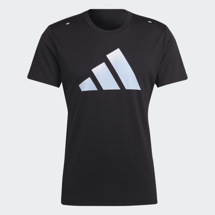 Camiseta Negra Con Logo De 3 Barras De Iconos Adidas