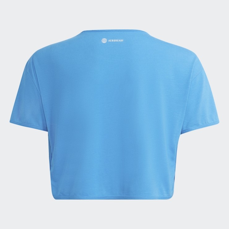 Camiseta Azul Aeroready Power Training Con Logo Recortada De Adidas
