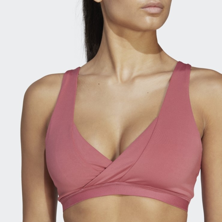 Sujetador De Lactancia Rosa Adidas Yoga Essentials Studio Light-support