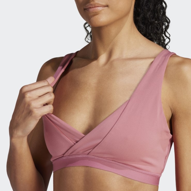 Sujetador De Lactancia Rosa Adidas Yoga Essentials Studio Light-support