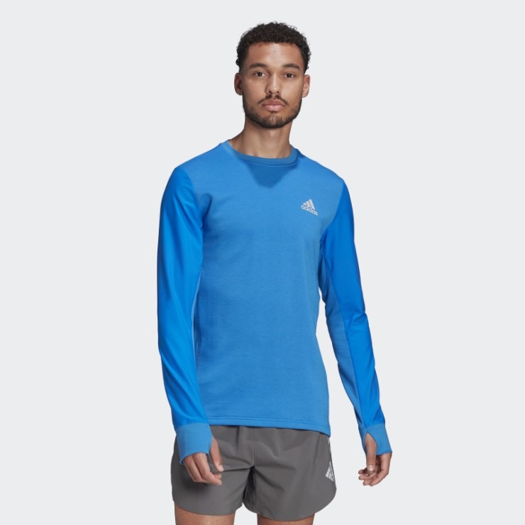 Sudadera Fast Reflectante Crew Adidas Blue Rush