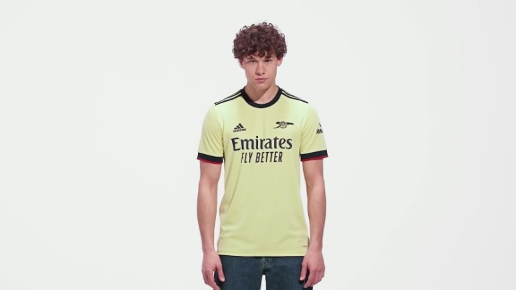 Adidas Camiseta Arsenal 21/22 Segunda Equipación Perla Citrino
