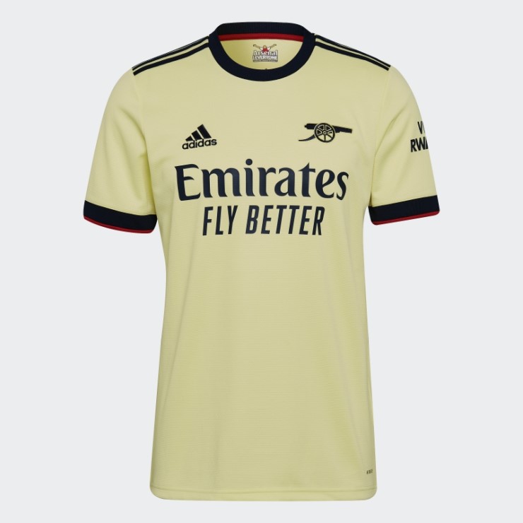 Adidas Camiseta Arsenal 21/22 Segunda Equipación Perla Citrino