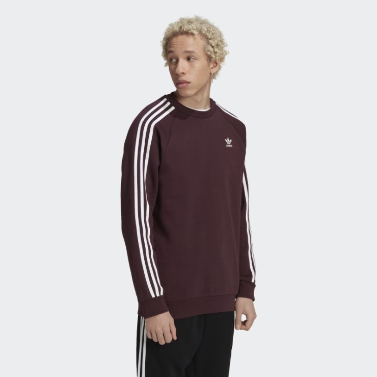 Sudadera Adicolor Classics 3-stripes Crew Adidas Granate