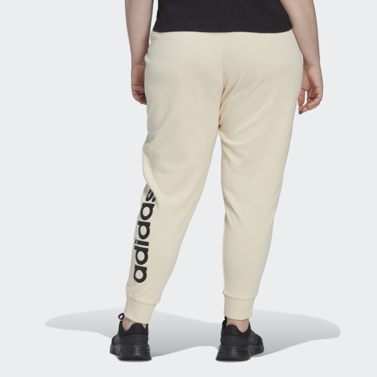 Pantalones Adidas Ecru Tint Essentials French Terry Logo (talla Grande)