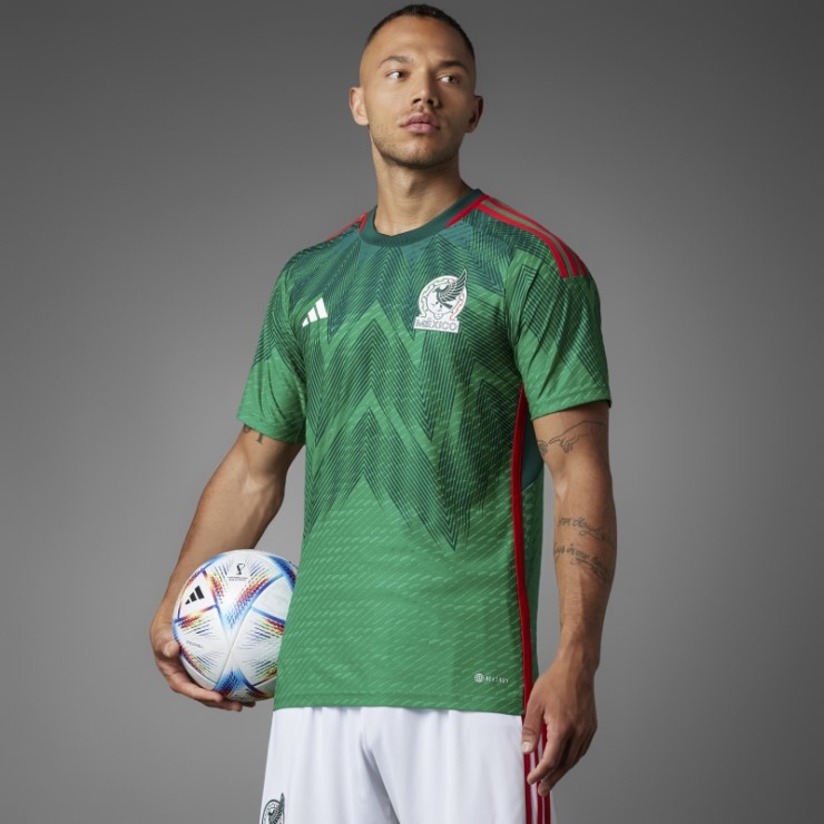 Camiseta Mexico 22 Local Autentica Adidas Verde