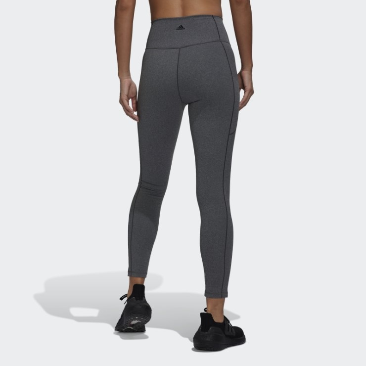 Gris Oscuro Jaspeado Adidas Yoga Studio 7/8 Leggings Caliente