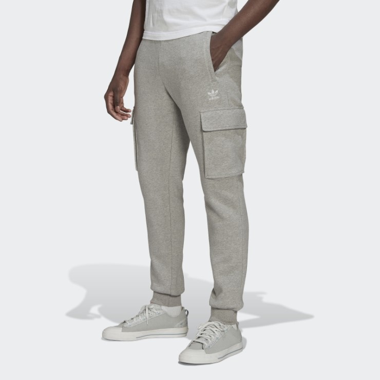 Pantalones Cargo Adicolor Essentials Trefoil Gris Medio Adidas