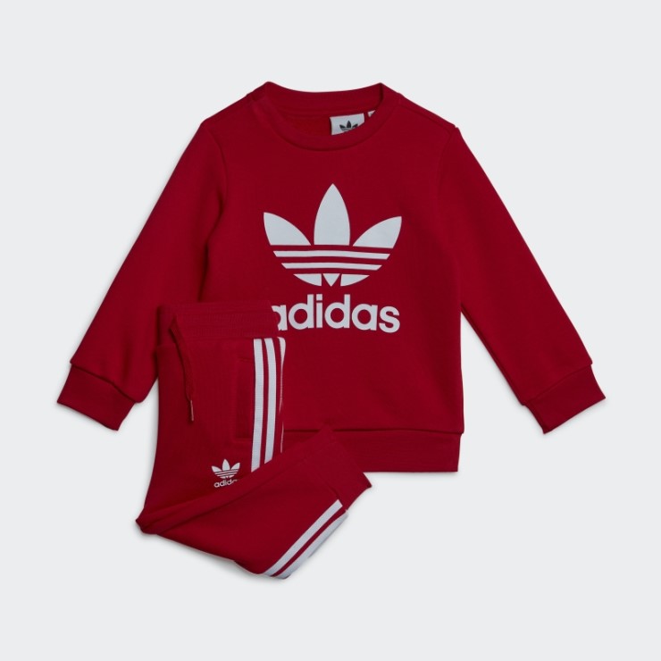 Conjunto De Sudadera Escarlata Adidas Crew