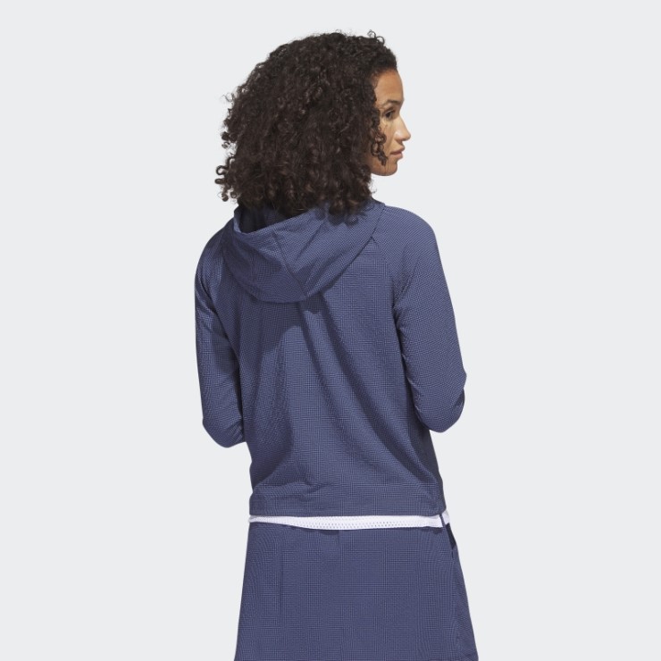 Sudadera Con Capucha De Golf De Seersucker Azul Marino Con Cremallera De 1/4 Adidas