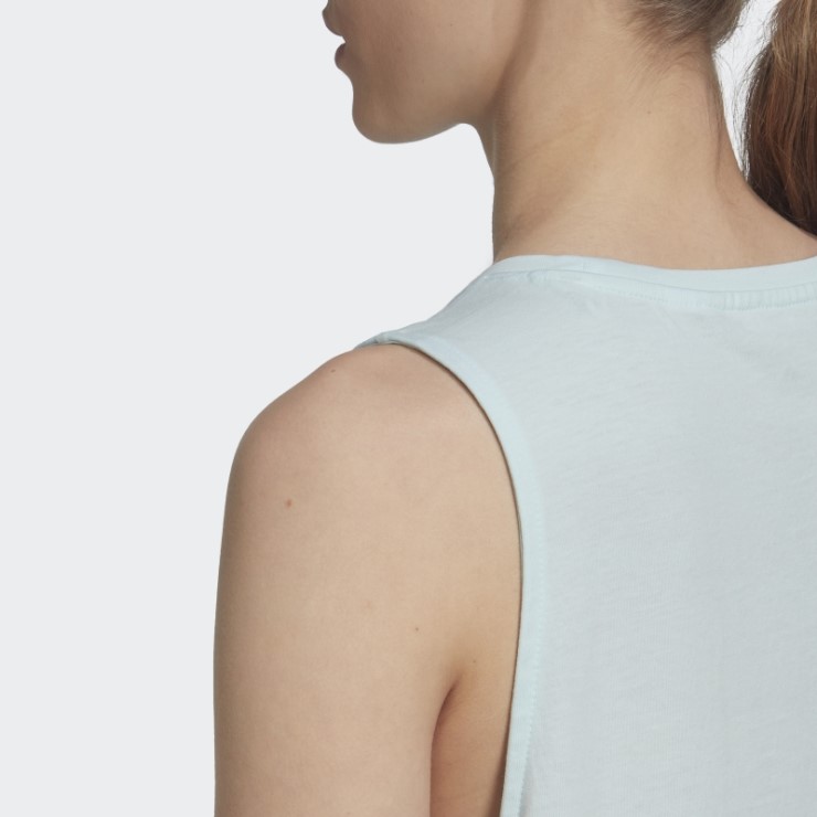 Camiseta Sin Mangas Essentials Con Logo Grande Azul Adidas