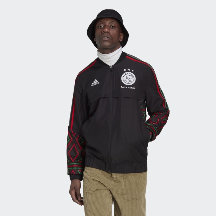 Negro Adidas Ajax Amsterdam X Daily Paper Condivo 22 Sudadera Con Capucha Himno