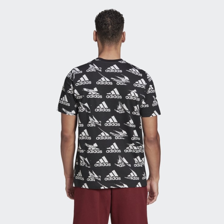 Camiseta Negra Essentials Brandlove Single Jersey Adidas