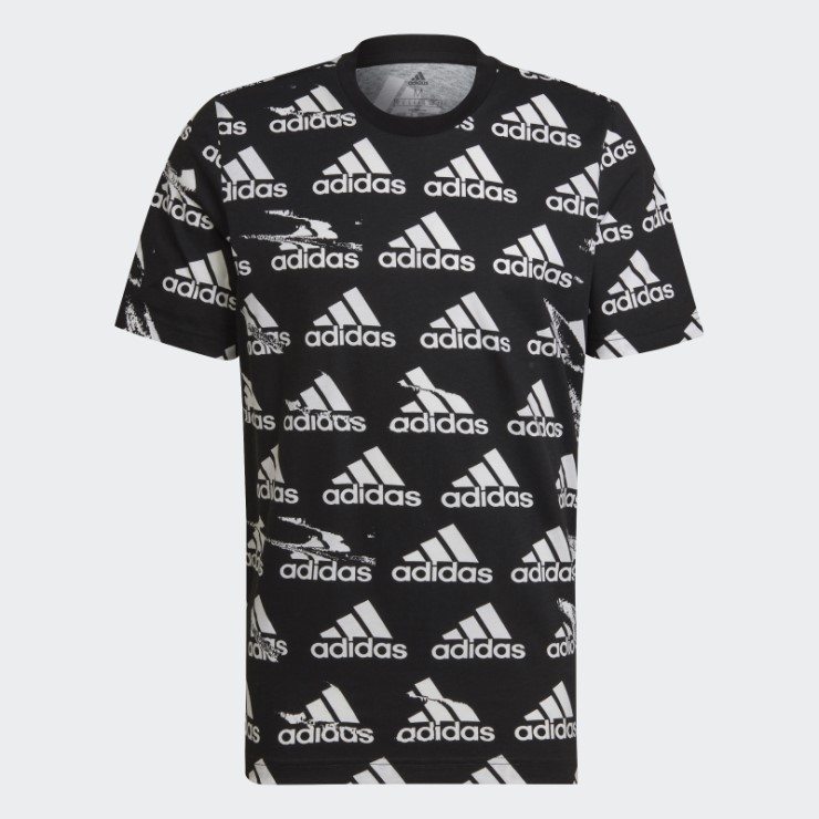 Camiseta Negra Essentials Brandlove Single Jersey Adidas