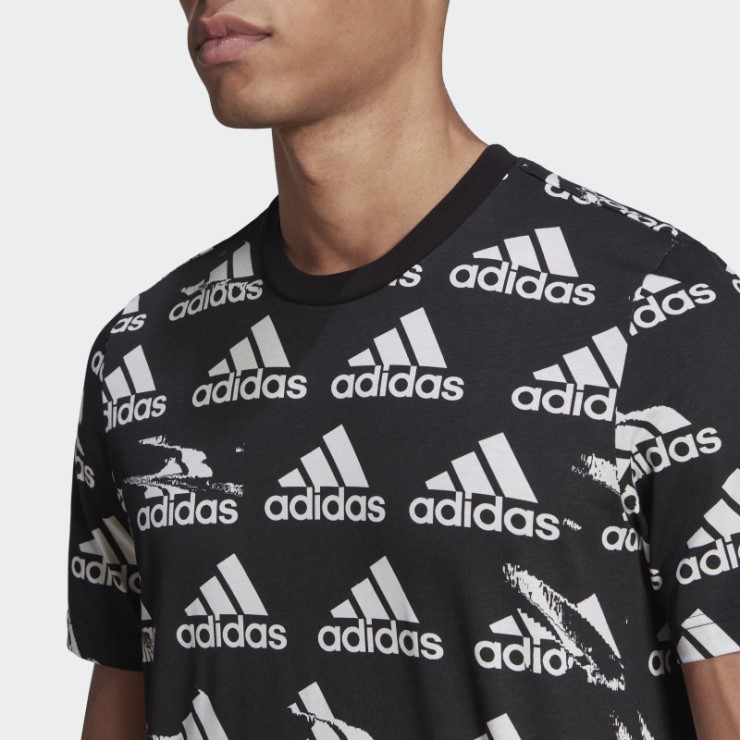 Camiseta Negra Essentials Brandlove Single Jersey Adidas