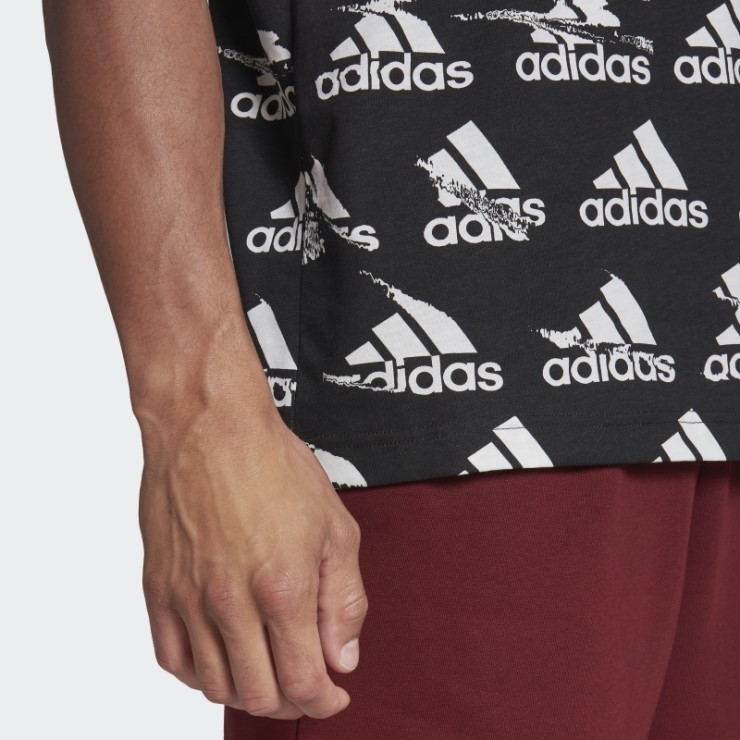 Camiseta Negra Essentials Brandlove Single Jersey Adidas