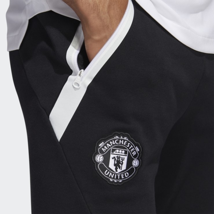 Caliente Negro Adidas Manchester United Travel Pantalones De Chándal
