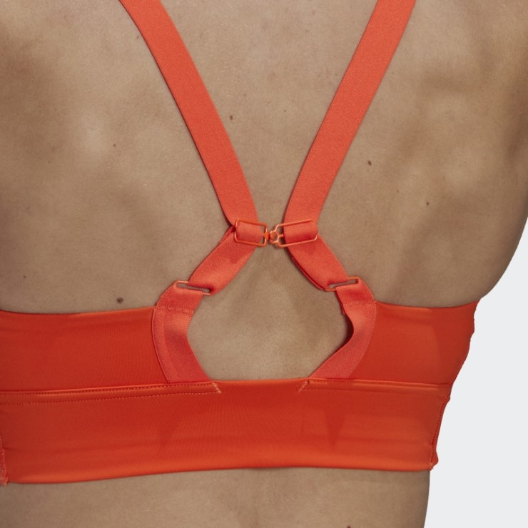 Adidas Powerimpact Luxe Sujetador Hiit De Entrenamiento De Sujeción Media Naranja