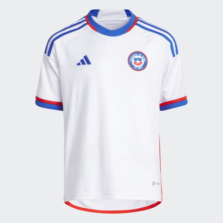 Camiseta Chile 22 Segunda Equipación Adidas Blanca