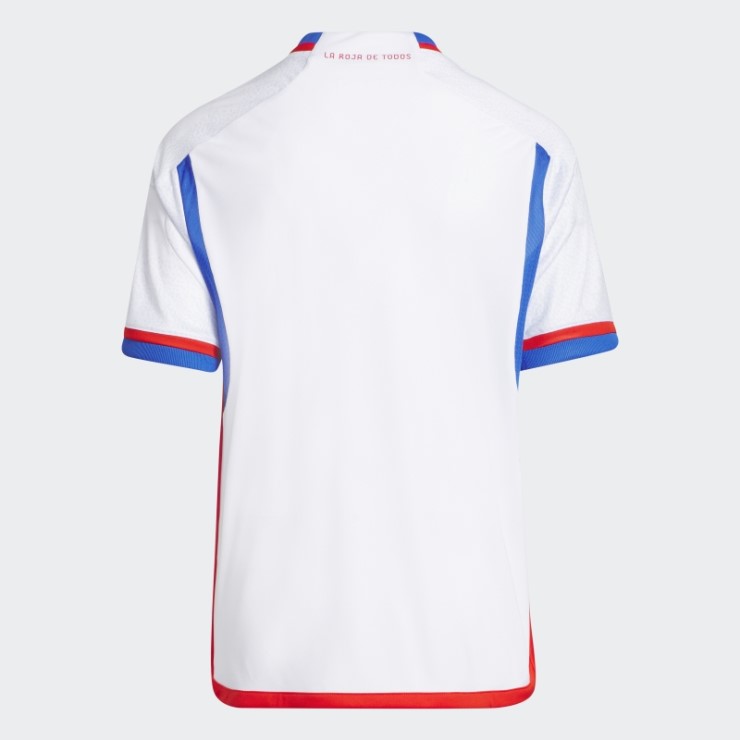 Camiseta Chile 22 Segunda Equipación Adidas Blanca