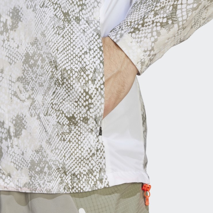 Chaqueta Adidas Allover Print Marathon Blanca