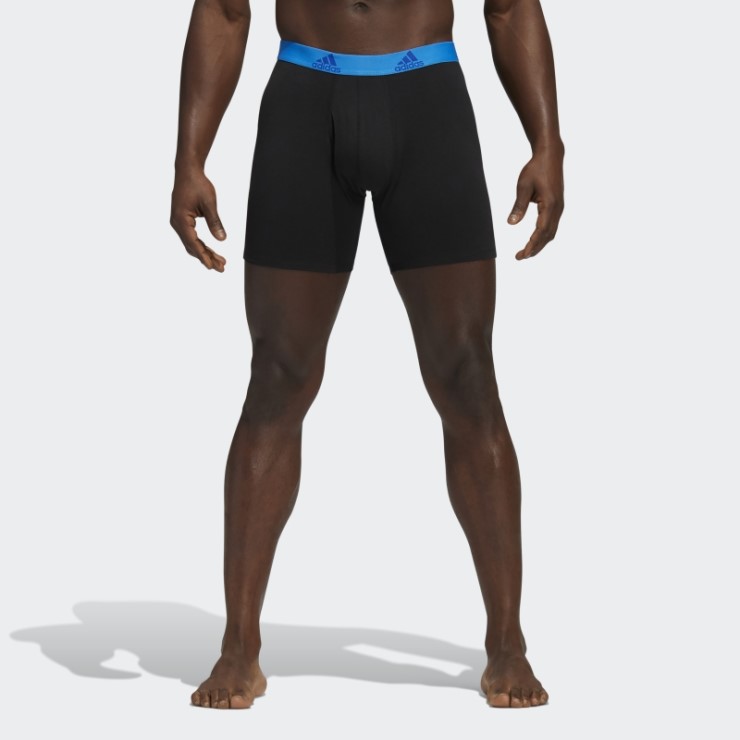 Calzoncillos Bóxer De Algodón Elástico 3 Pares Negro Adidas