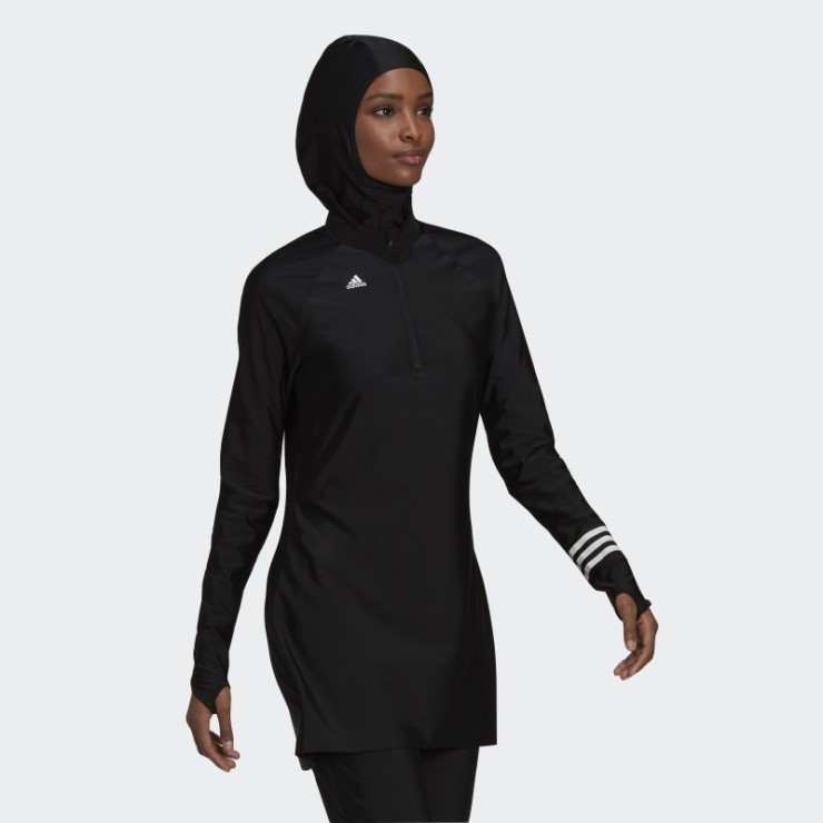 Top De Baño Negro Manga Larga Adidas