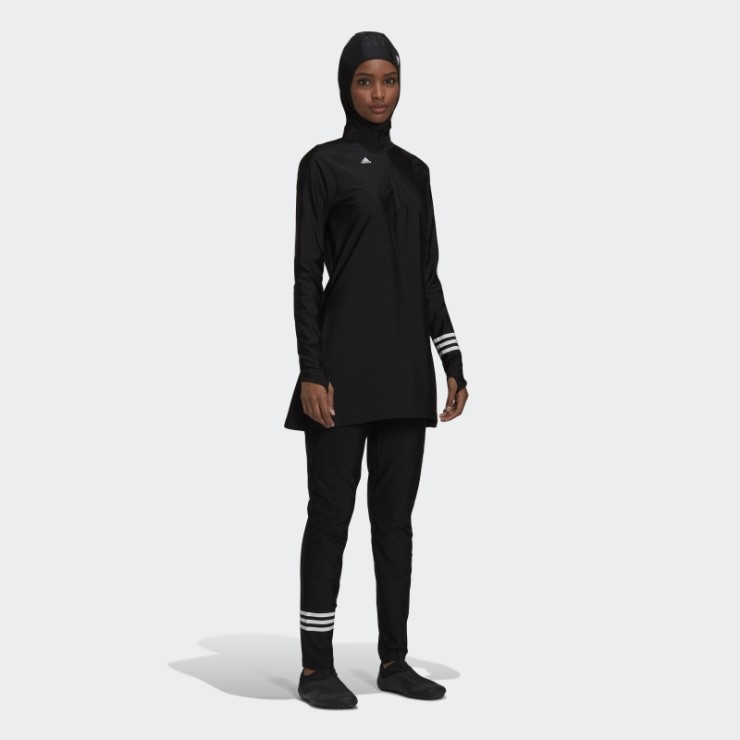 Top De Baño Negro Manga Larga Adidas