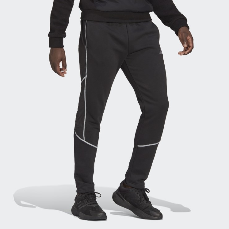 Joggers De Forro Polar Con Reflejos En La Oscuridad Negros Adidas