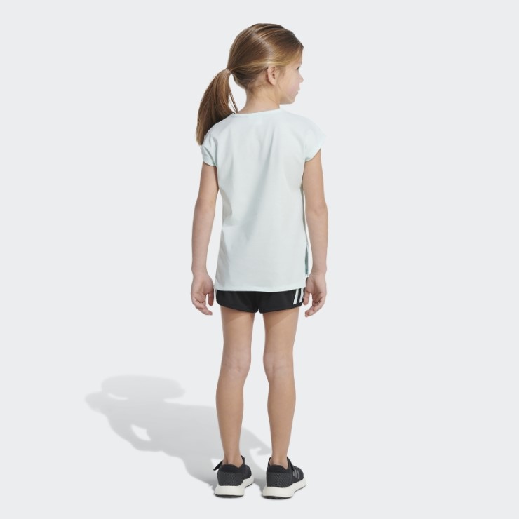 Conjunto De Camiseta Gráfica Y Shorts De Malla Ice Mint Adidas