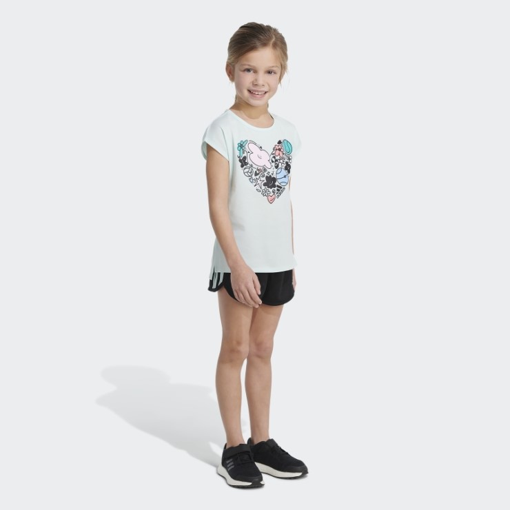 Conjunto De Camiseta Gráfica Y Shorts De Malla Ice Mint Adidas