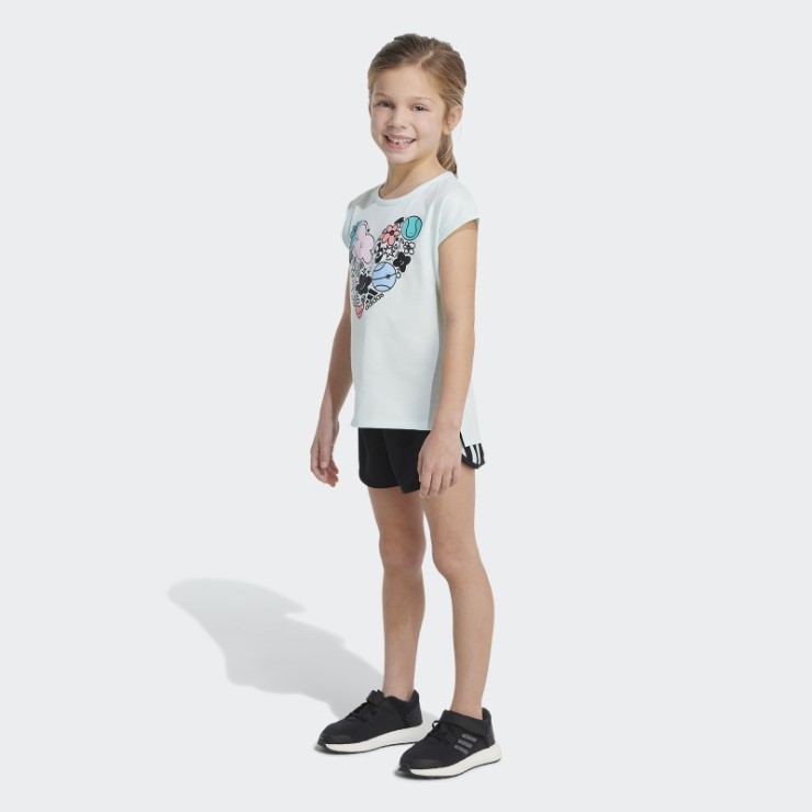 Conjunto De Camiseta Gráfica Y Shorts De Malla Ice Mint Adidas