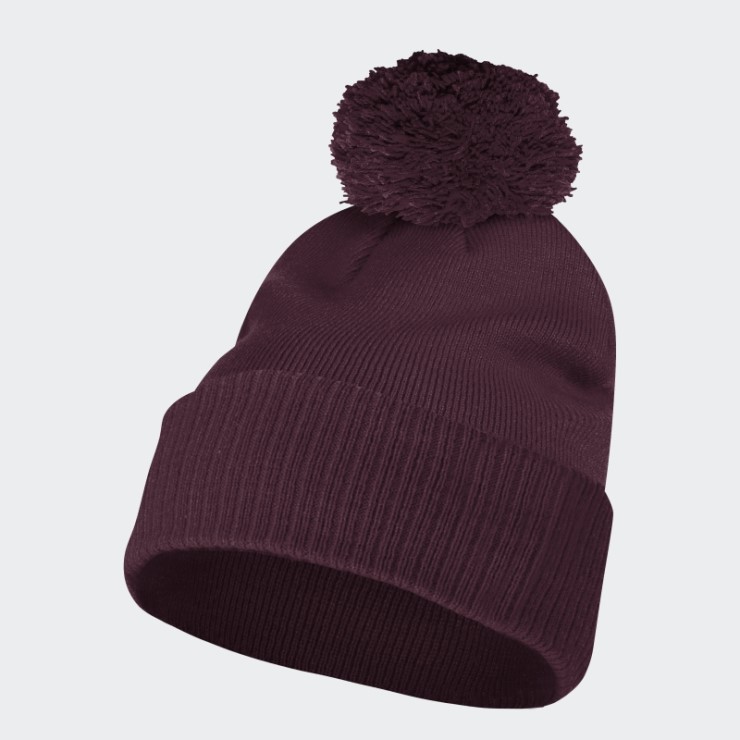 Granate Sólido Pom Pom Beanie Adidas