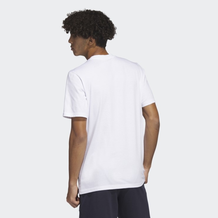Relleno De Pluma Con Logotipo Blanco - Camiseta Con Gráfico De Ropa Deportiva Adidas