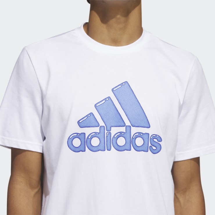Relleno De Pluma Con Logotipo Blanco - Camiseta Con Gráfico De Ropa Deportiva Adidas