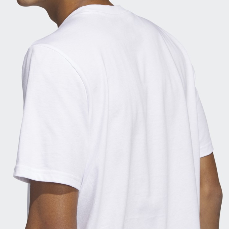 Relleno De Pluma Con Logotipo Blanco - Camiseta Con Gráfico De Ropa Deportiva Adidas