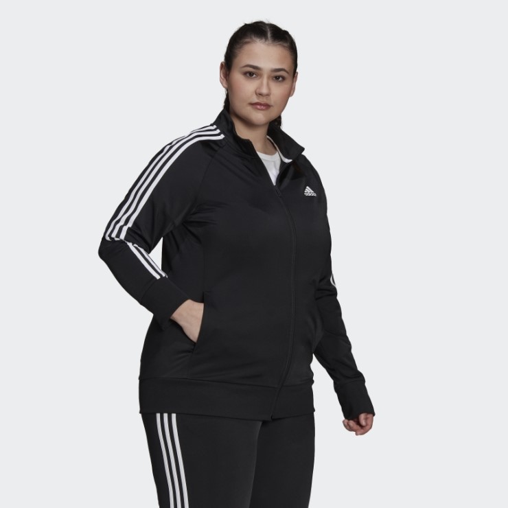 Chaqueta De Chándal Adidas Essentials Warm-up Tricot Slim Con 3 Rayas (talla Grande)